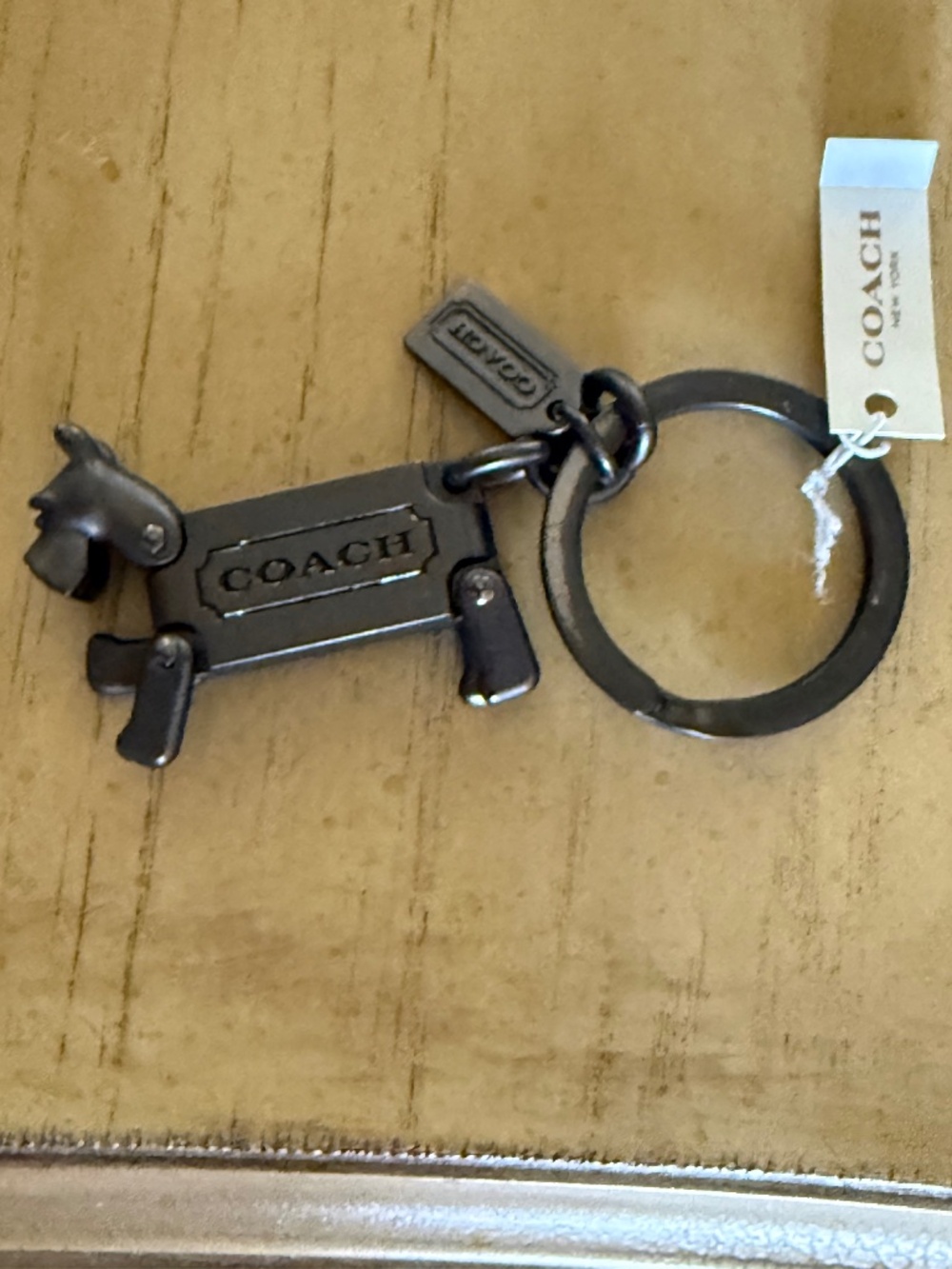 Coach Terrier Dog Keychain Bag Charm Gunmetal Movable Parts F62436 NWT